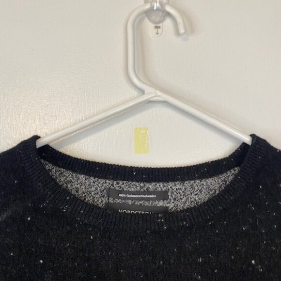 Men's Nordstrom Black cashmere Sweater - Picture 3 of 7